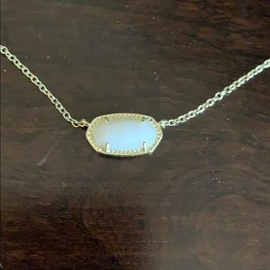Kendra Scott Elisa Gold necklace with white stone